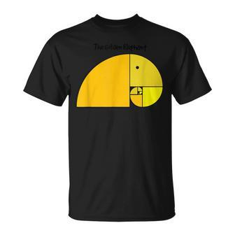 Minimalistisches Geometrisches Elefanten-Design Unisex T-Shirt, Stilvolles Mode-Tee - Seseable