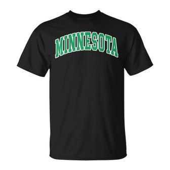 Minnesota Text T-Shirt | Mazezy AU