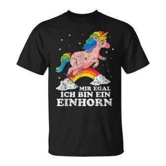 Mir Egal Ich Bin Ein Unicorn Fun T-Shirt - Seseable