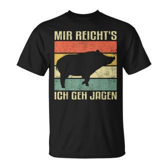 With Mir Reicht's Ich Geh Hagen Wild Boar Hunting Hunter S T-Shirt - Seseable