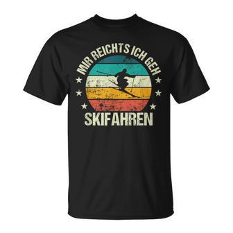 Mir Reichts Ich Geh Skiing Retro Skier Vintage Ski T-Shirt - Seseable