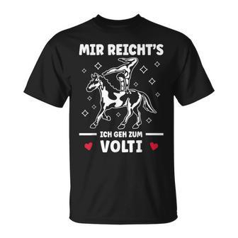 Mir Reicht's Ich Geh Zum Voltigieren Black T-Shirt - Seseable