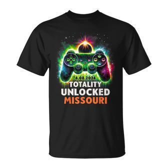 Missouri Total Solar Eclipse 2024 Video Game Gamer T-Shirt - Monsterry