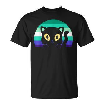Mlm Cat Sunset Mlm Pride Gay Male Flag Lgbt Mlm T-Shirt - Monsterry AU
