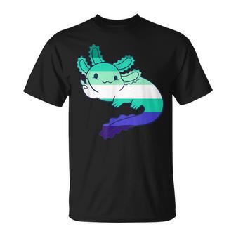 Mlm Flag Mlm Pride Axolotl Gay Male Flag Lgbt Mlm T-Shirt - Monsterry UK