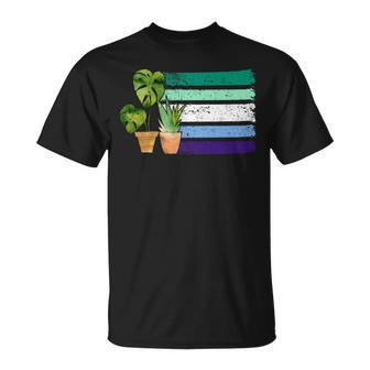 Mlm Pride Plants Lgbt Gay Male Flag Gardener Gardening T-Shirt - Monsterry