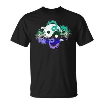 Mlm Yin Yang Dragon Gay Male Flag Lgbt Mlm Flag Mlm Pride T-Shirt - Monsterry CA