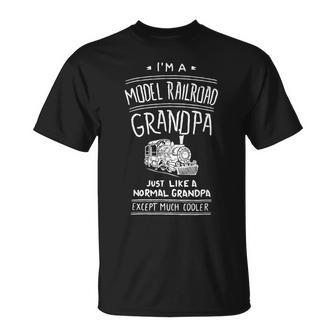Model Railroad Grandpa Train Father's Day T-Shirt - Monsterry DE