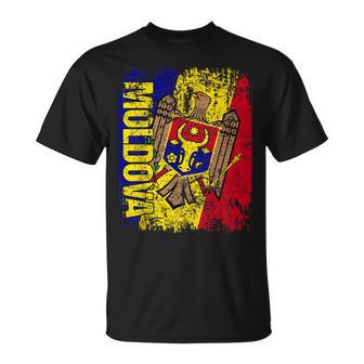 Moldova Flag Vintage Distressed Moldova T-Shirt - Monsterry CA