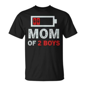Mom Of 2 Boys From Son Birthday Women T-Shirt | Mazezy UK