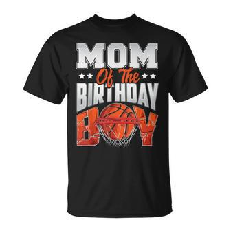 Mom Basketball Birthday Boy Family Baller B-Day Party T-Shirt - Thegiftio UK