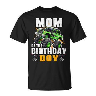 Mom Of The Birthday Boy Monster Truck Birthday Family T-Shirt | Mazezy