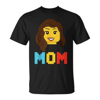 Mom Master Builder Building Bricks Blocks Family Set Parents T-Shirt - Monsterry UK