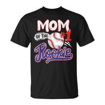 Mom Of Rookie 1St Baseball Birthday Party Theme Matching T-Shirt - Monsterry