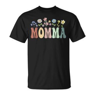 Momma Wildflower Floral Momma T-Shirt - Monsterry AU