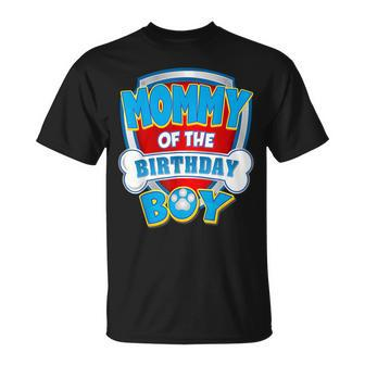 Mommy Of The Birthday Boy Dog Paw Family Matching T-Shirt - Monsterry CA