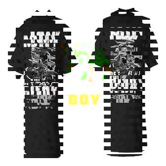 Mommy Of The Birthday Boy Monster Truck Birthday Family T-Shirt - Monsterry