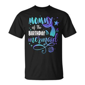 Mommy Of The Birthday Mermaid Family Matching Party Squad T-Shirt - Thegiftio UK