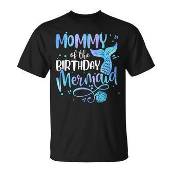 Mommy Of The Birthday Mermaid Family Matching Party Squad T-Shirt | Mazezy