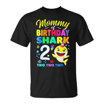 Mommy Of Birthday Shark 2Nd Matching Oufit Party For Family T-Shirt | Mazezy AU