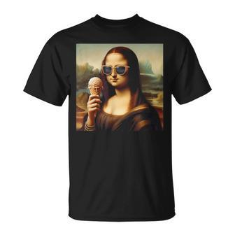 Mona Lisa Eiscreme T-Shirt - Seseable