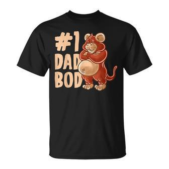 Monkey Dad Best Dad Bod Daddy Chimpanzee Ape Father's Day T-Shirt - Monsterry UK