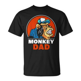 Monkey Dad Monkeys Lover Saying Animal Father Daddy Papa T-Shirt - Monsterry UK