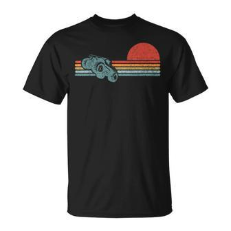 Monster Truck Vintage Retro Sunset Horizon Stripes Lines T-Shirt - Monsterry UK