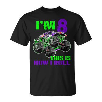 Monster Trucks Are My Jam 8Th Birthday Boy 8 Years Old T-Shirt - Monsterry AU
