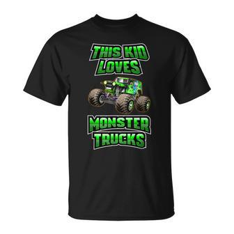 Monster Trucks Are My Jam This Kid Loves Monster Trucks T-Shirt - Thegiftio UK
