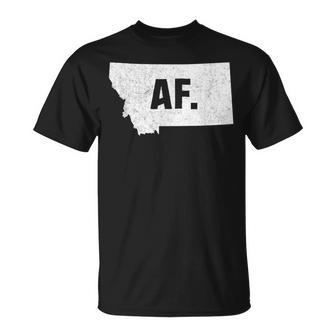 Montana Af Distressed Home State T-Shirt - Monsterry