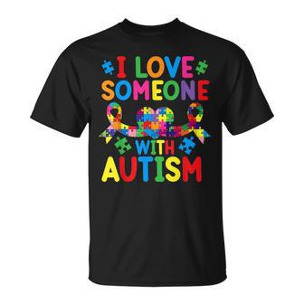 Month I Love Someone With Autistic Support T-Shirt | Seseable CA