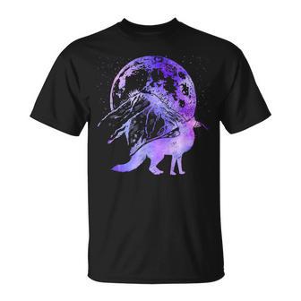 Moonlight Nature Wildlife Animal Night Forest Mountains Fox T-Shirt - Monsterry DE