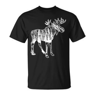 Moose Sighting Forest Minnesota State T-Shirt - Monsterry