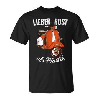 Moped Roller Lieber Rost Als Plastik T-Shirt - Seseable