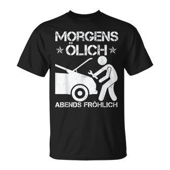 Morning Ölich Abends Fröhlich Car Mechanic T-Shirt - Seseable