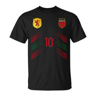 Morocco Soccer Fans Jersey Moroccan Flag Football T-Shirt - Thegiftio UK
