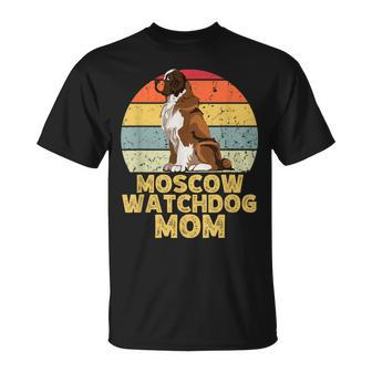 Moscow Watchdog Dog Mom Retro Style Dogs Lover Owner T-Shirt - Monsterry UK