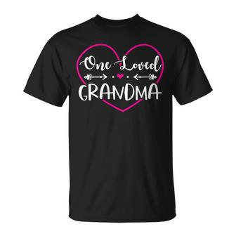 Mother's Day Cute One Loved Grandma Graphic T-Shirt - Monsterry