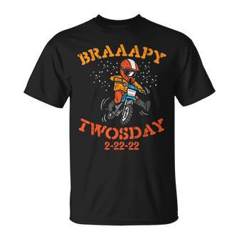 Motocross Braaapy Twosday 2-22-22 2Sday 2S Day Dirt Bike T-Shirt - Monsterry