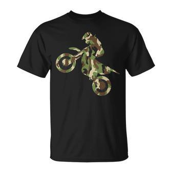 Motocross Dirt Bike Racing Camo Camouflage Boys T-Shirt - Monsterry UK