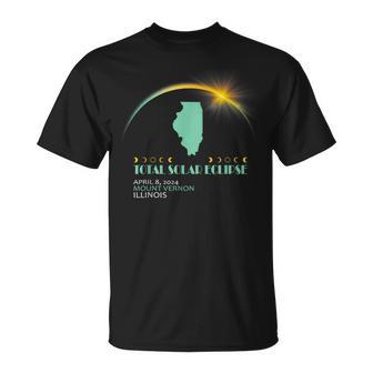 Mount Vernon Illinois Total Solar Eclipse 2024 T-Shirt | Mazezy