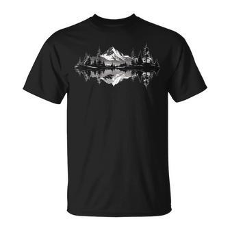 Mountain Landscape Reflection Forest Trees Outdoor Wildlife T-Shirt | Mazezy UK