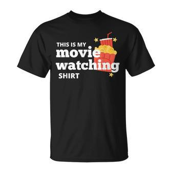 This Is My Movie Watching Popcorn Film Graphic T-Shirt - Monsterry AU