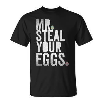 Mr Steal Your Eggs Easter Matching Family For Boys T-Shirt | Mazezy