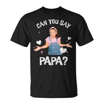 MsRachel Preschool Dad Can You Say Papa Grandpa Grandfather T-Shirt - Thegiftio UK