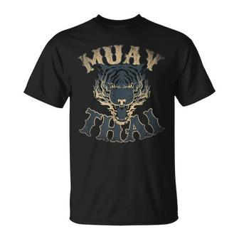 Muay Thai Kämpfer Design Herren T-Shirt in Schwarz, Kampfsport Tee - Seseable