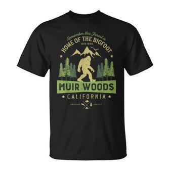 Muir Woods National Monument T California Bigfoot Park T-Shirt - Monsterry DE