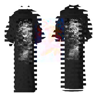 Mujer Con Auriculares Arte Abstracto Música Bailando Estilo De Vida Camiseta unisex - Regaloses