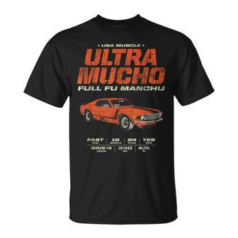 Muscle Car Enthusiast Ultra Mucho Full Fu Manchu T-Shirt - Monsterry DE
